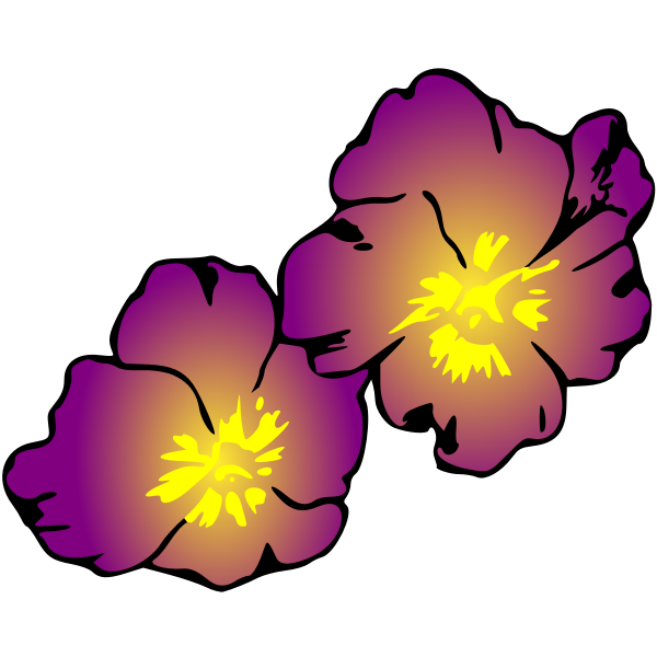 SVG Two Flowers purple violet