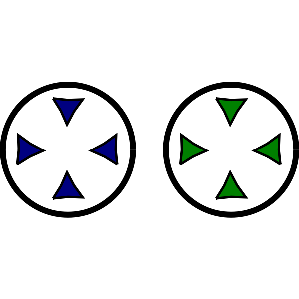 SVG Two focus dots vector image