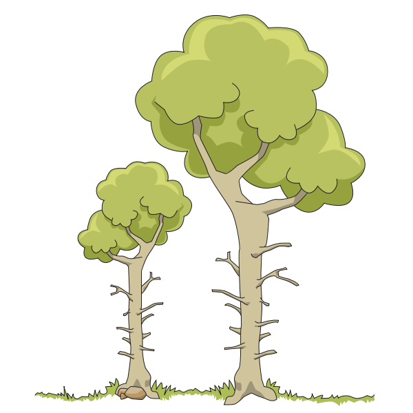 SVG Two forest trees