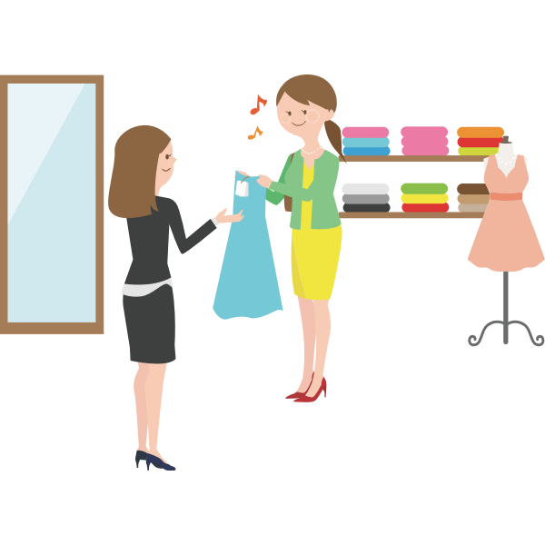 SVG Two girls in store