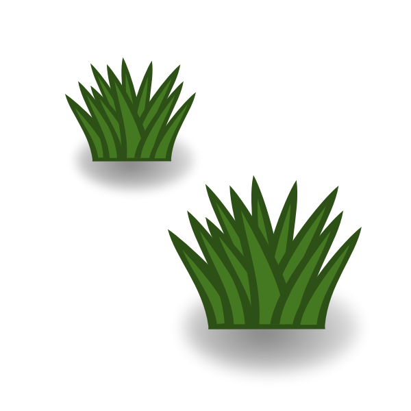SVG Two grass bushes