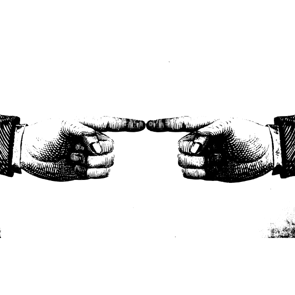 SVG Two hand outlines