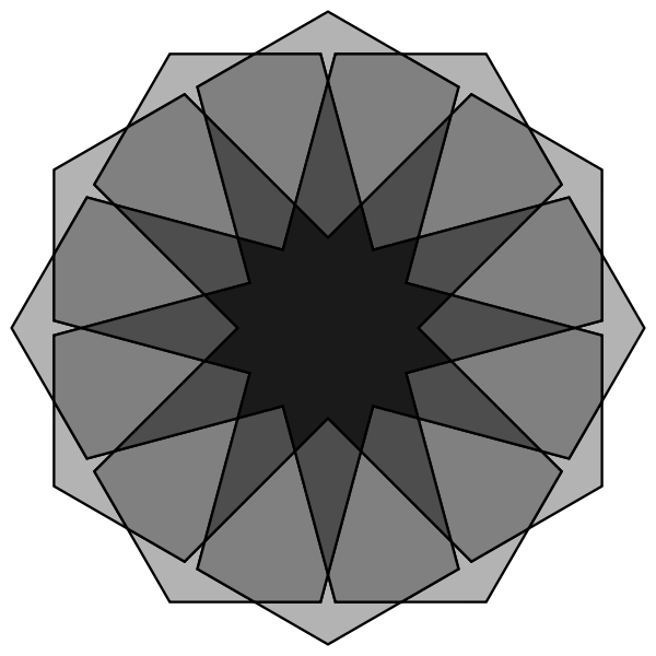 SVG Two hexagons