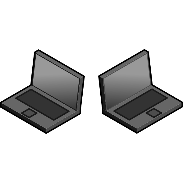 SVG Two laptops vector image