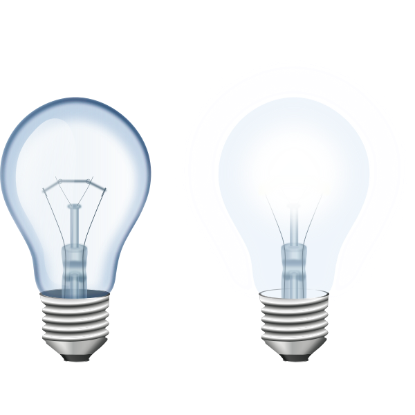 SVG Two light bulbs