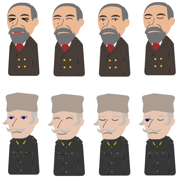 SVG Two Men 4 Variations