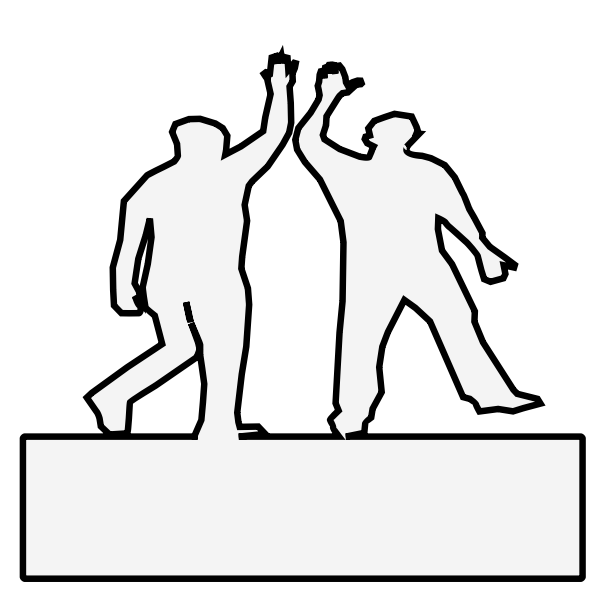 SVG Two men statue