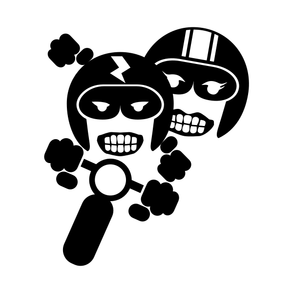 SVG Two motorbike riders vector illustration