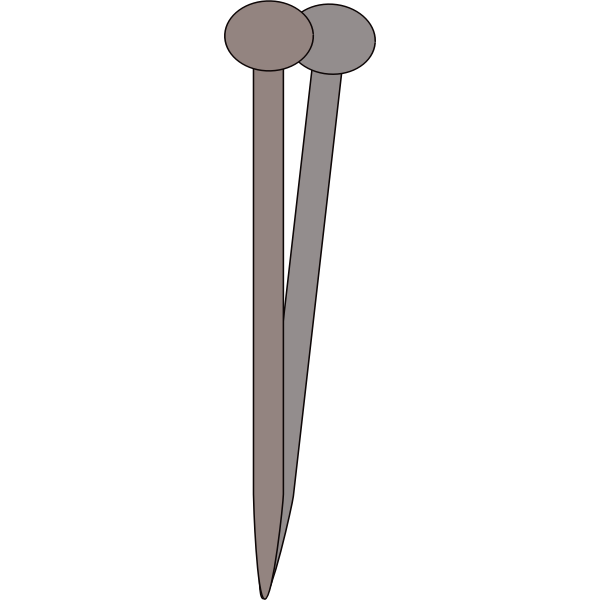 SVG Two nails vector image
