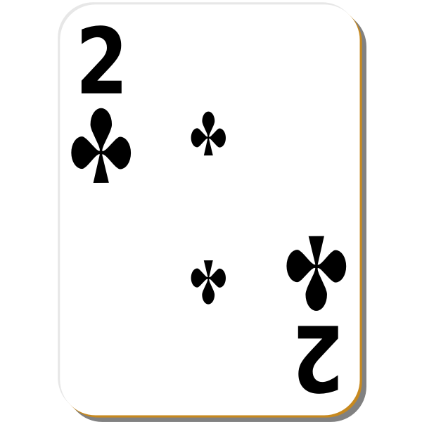 SVG Two of clubs vector clip art