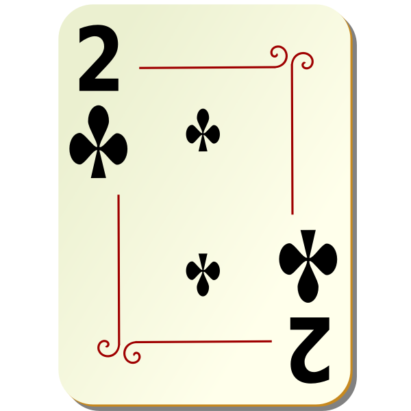 SVG Two of clubs vector graphics