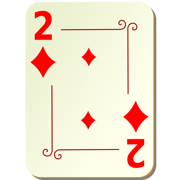SVG Two of diamonds vector graphics