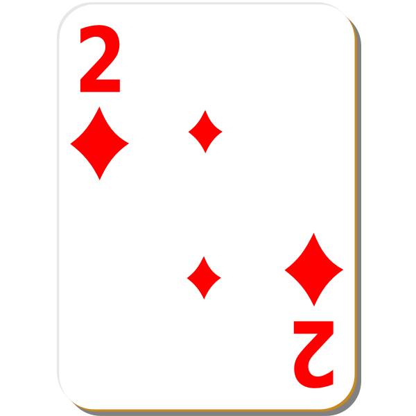 SVG Two of diamonds vector illustration
