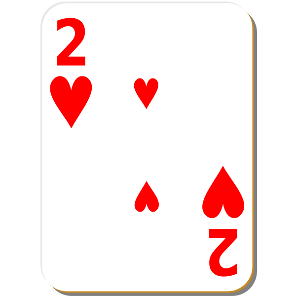 SVG Two of hearts vector clip art