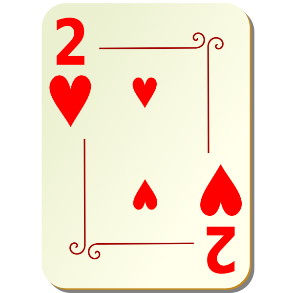SVG Two of hearts vector drawing