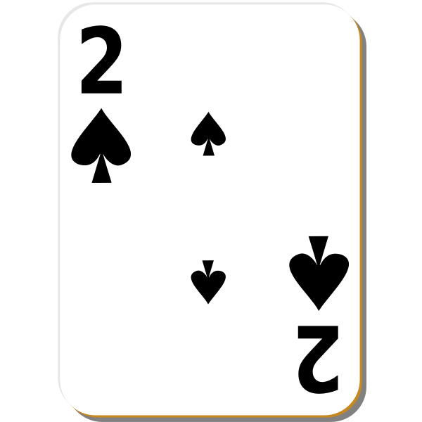 SVG Two of spades playing card vector illustration