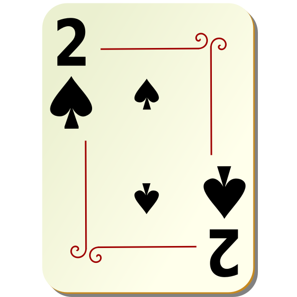 SVG Two of spades playing card vector illustration