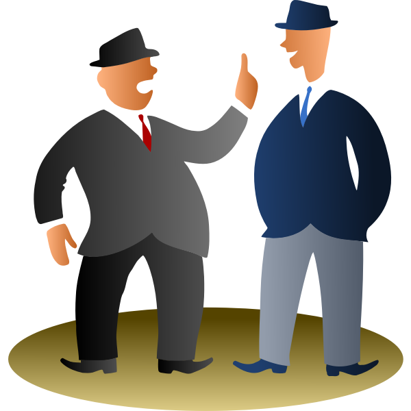 SVG Two office guys standing vector image