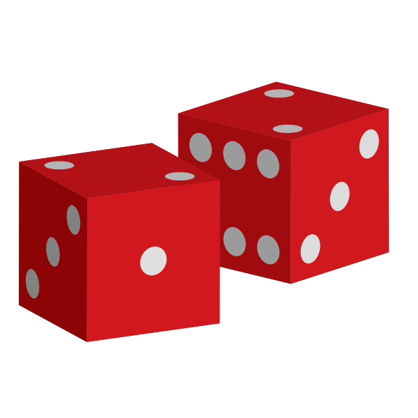 SVG Two red dice