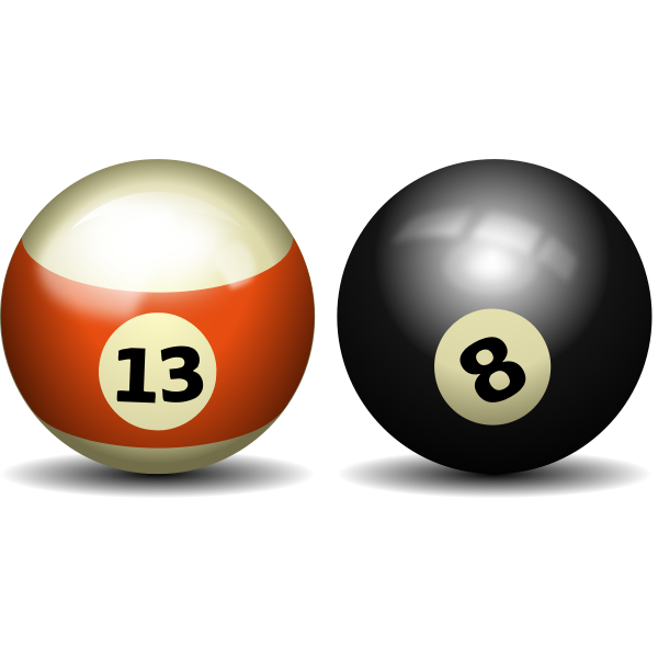 SVG Two snooker balls