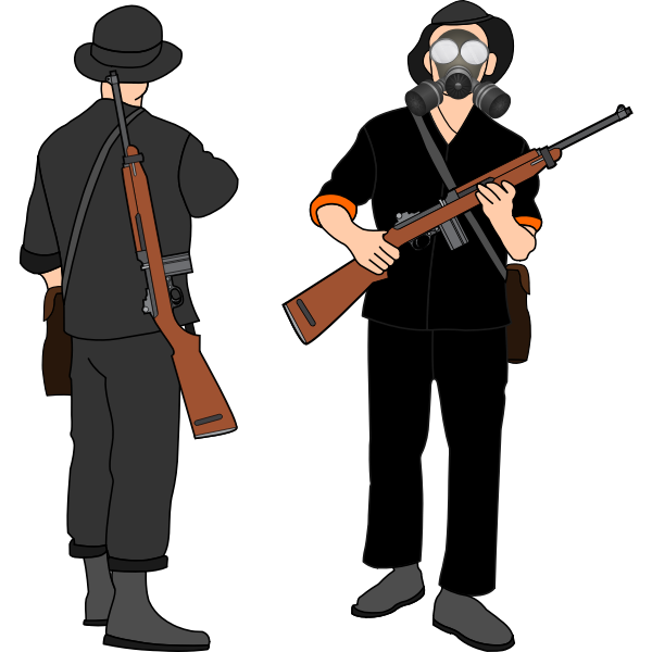 SVG Two soldiers