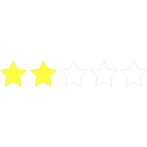 SVG two star rating