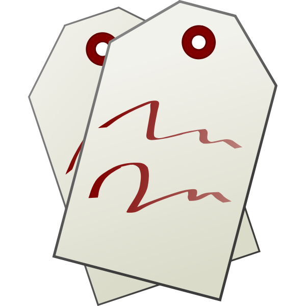SVG Two Tags Vector Clip Art