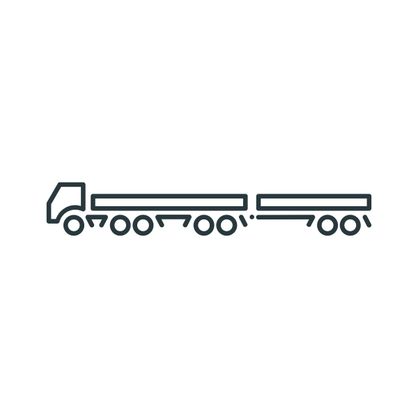 SVG Two-trailer truck vector clip art