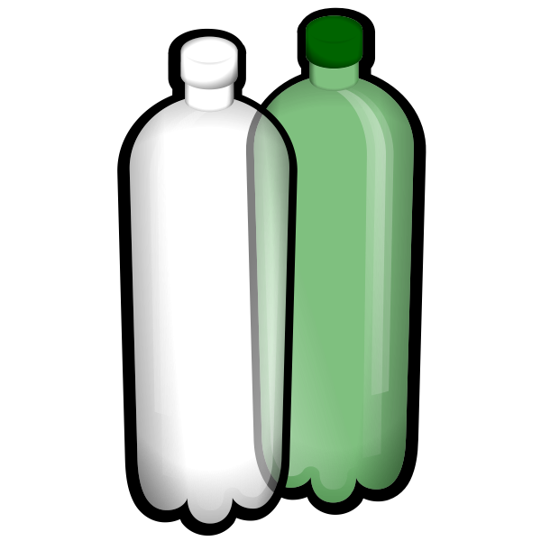 SVG Two water bottles vector image