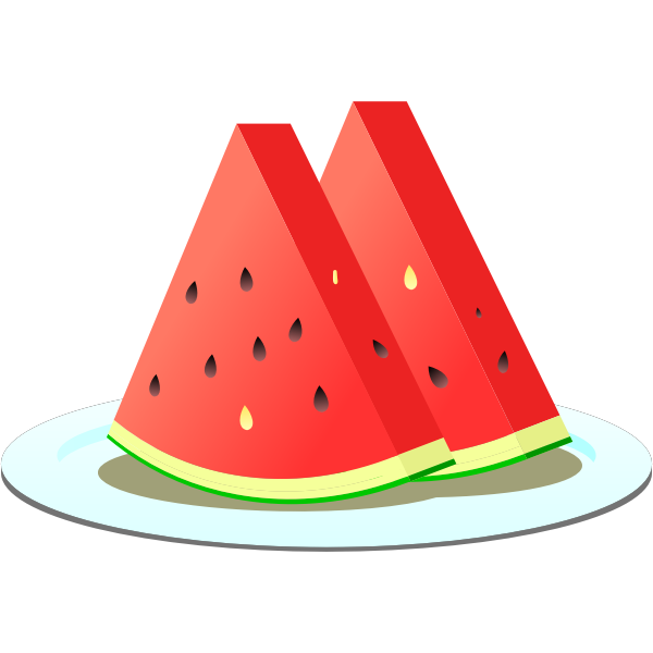 SVG Two watermelon slices