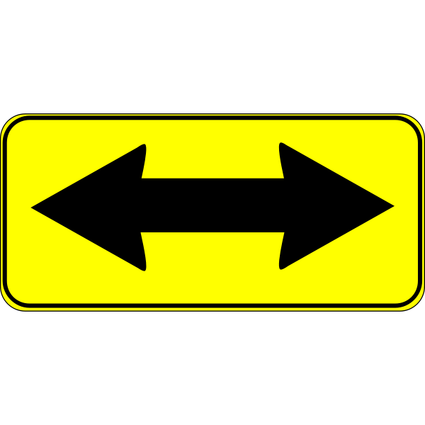 SVG Two way traffic sign vector illustration