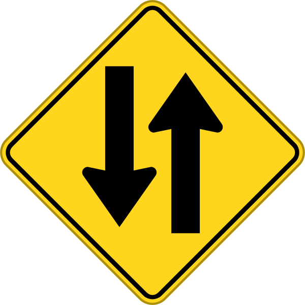 SVG Two way trafic sign