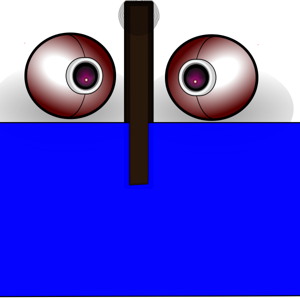 SVG Two webcams in face-like vector drawing