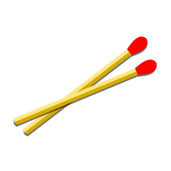 SVG Two wooden matches vector clip art