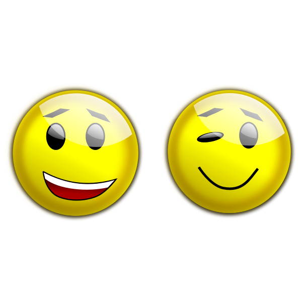 SVG Two yellow smileys
