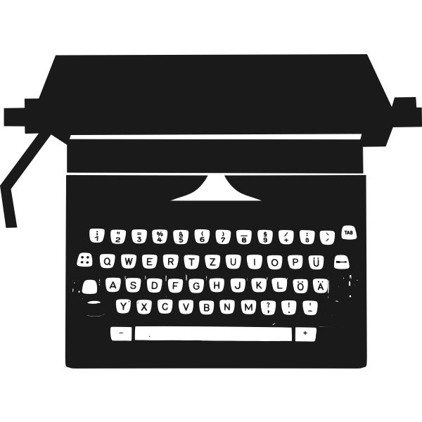 SVG Type writer silhouette