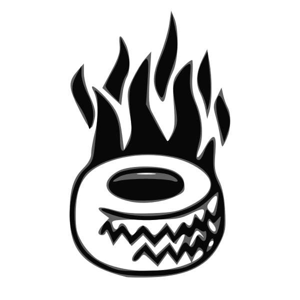 SVG Tyre on fire