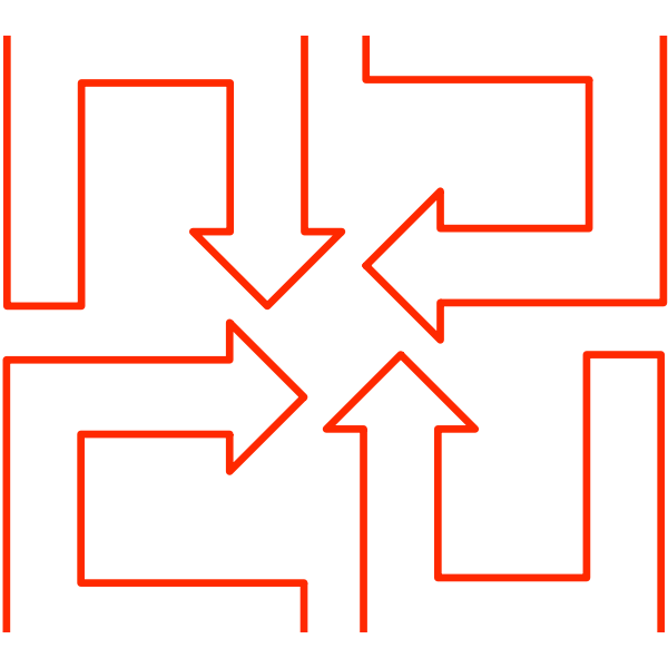 SVG U-shaped arrow set 01