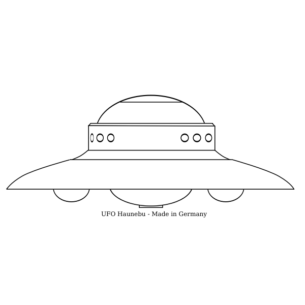 SVG UFO Haunebu II vector drawing