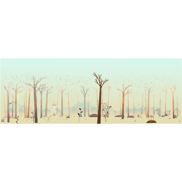 SVG UFO in a forest