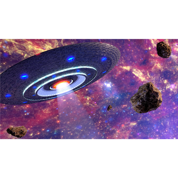 SVG UFO in interstellar space