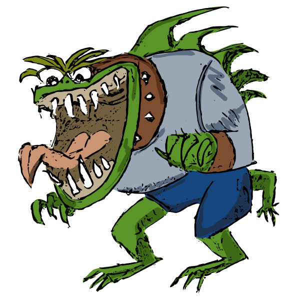 SVG Ugly cartoon monster