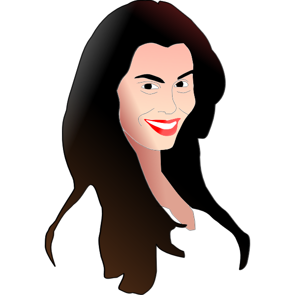 SVG Ugly woman with long hair vector image