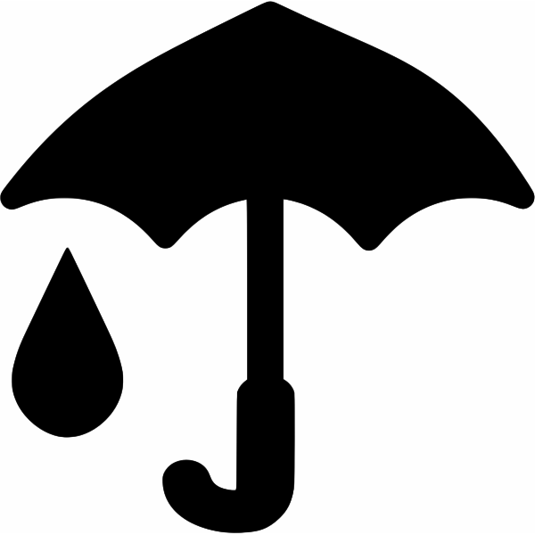 SVG Umbrella and Raindrop Icon