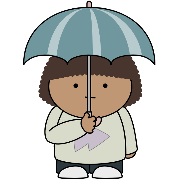 SVG Umbrella kid