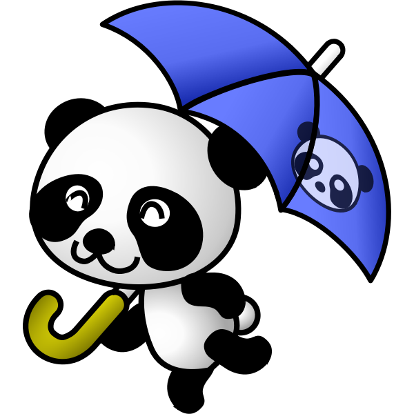 SVG Umbrella panda