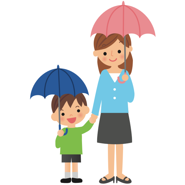 SVG Umbrellas with mother