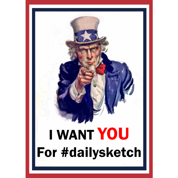 SVG Uncle Sam for dailysketch