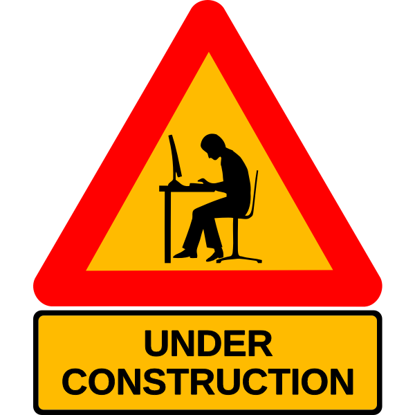 SVG Under construction road sign