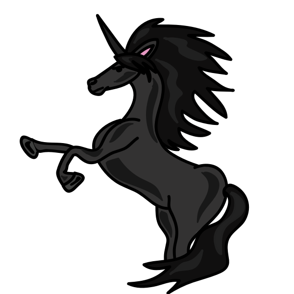 SVG Unicorn in black